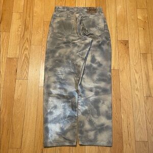 Gray Tie-Dye Pants